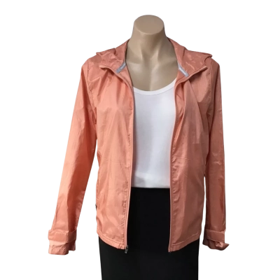 Nike Running Womens Size XS Orange Zip Front Hooded Jacket