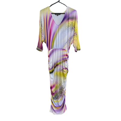 Charlie Brown Womens Size 8 Maxi Dress Multicoloured / Purple / White / Yellow 