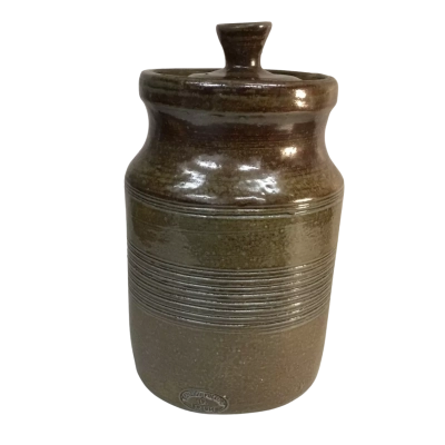 Bendigo Pottery Lidded Jar Approx 14 x 19.5cm