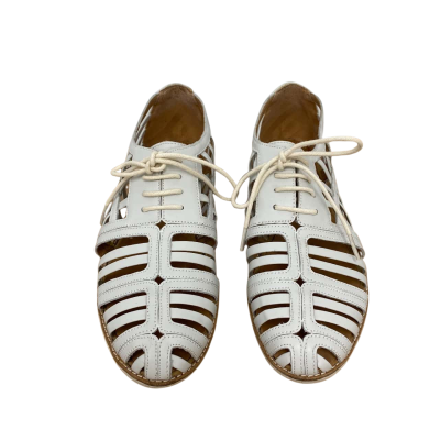 Rollie Womens  Size 40 Beige ‘Derby Cage’ lace-up shoes 