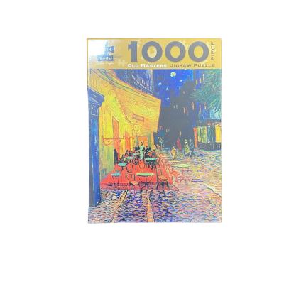 Puzzle Master Cafe Terrace Old Van Gogh Masters 1000 Piece Jigsaw Puzzle (Sealed)