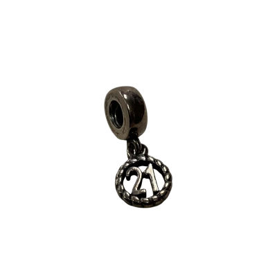 Pandora 21st Dangle Charm Sterling Silver