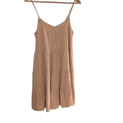  Billy J Womens  Size 14 Sleeveless Dress  Beige 