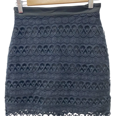 Kookai Womens  Size 36 Mini Skirt Black lace