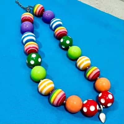 Multi- Coloured Ball Necklace 