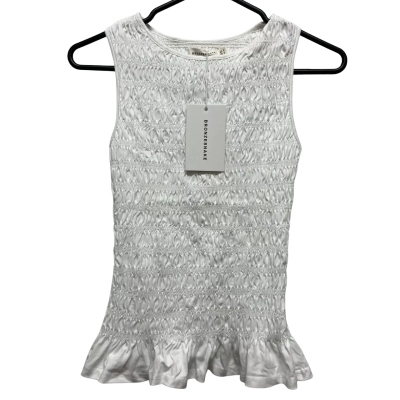 Bronze Snake  Women's  Size 8 Sleeveless Top White 