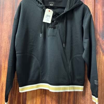 Billabong Womens  Size 8 Hoodie Black  / Yellow  new 