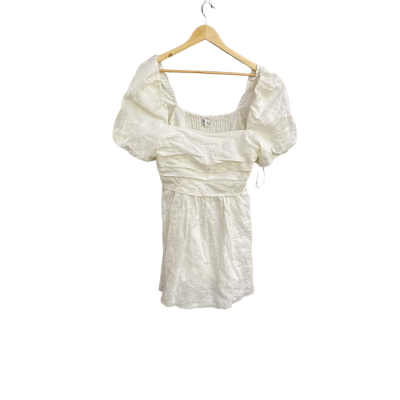 Forever New Womens  Size 16 Liana Puff Sleeve Mini Dress White 