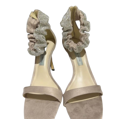 Charles & Keith Womens Heels Nude 