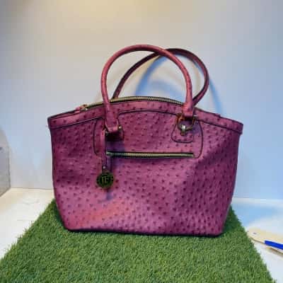 Womens pink textured bag