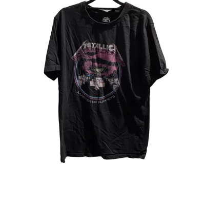  Mens  Size M Short Sleeve T-shirt Black  Metallica Master Of Puppets