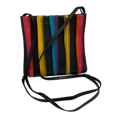  Womens Cross Body Bag Black  / Multicoloured 