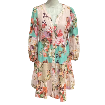 Kachel Roses  Size 10 Long Sleeve Dress Floral / Multicoloured 