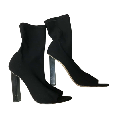 Tony Bianco 'Kym' Black Onyx Open Toe Socket Heels