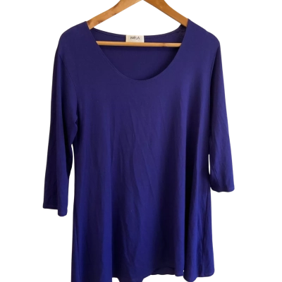 “Mela Purdie” Womens 3/4 sleeve-  Size 14 / L deep Blue colour