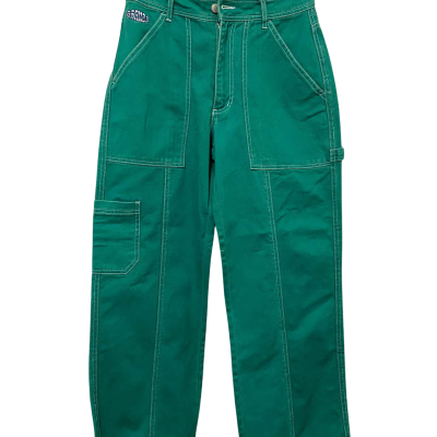 Ghanda Womens  Size 8 Low Rise Pants / Wide Leg Pants Green 