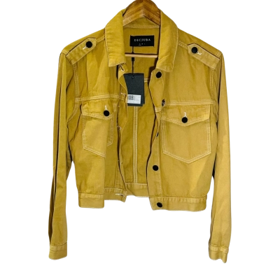DECJUBA Size S Denim Jacket Yellow 