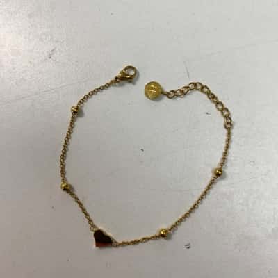 Gold Amour Heart Bracelet