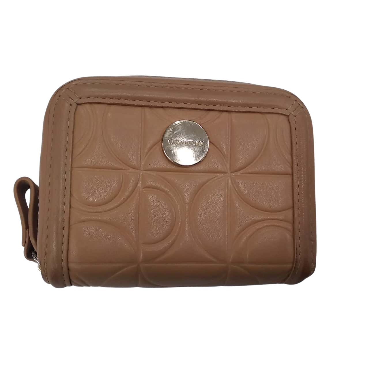 OROTON Beige Leather 152176 Mini Wallet (458)(s)