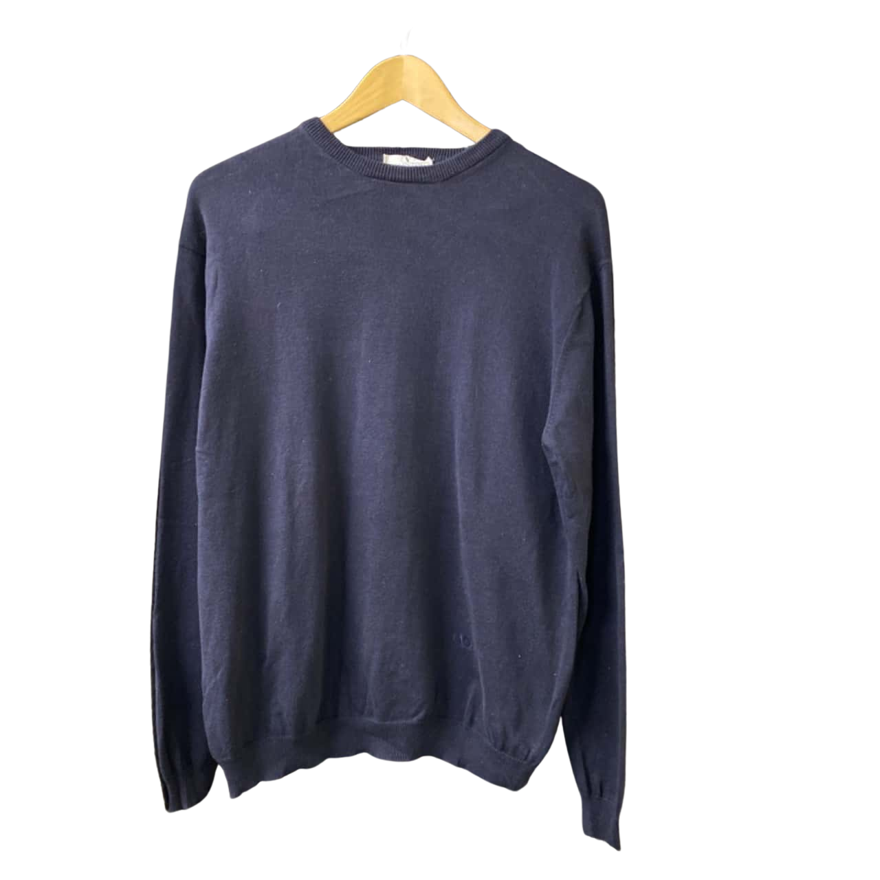 Mens Valentino Studio Cotton Jumper Navy Blue Size L