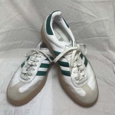 Adidas Size 9.5 Samba Sneakers Green / White 