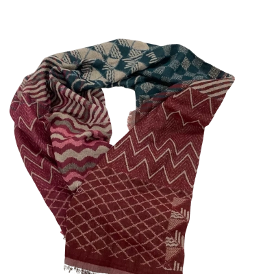 Ishka Womens  Size One Size Scarf Brown / Maroon RRP $79.95