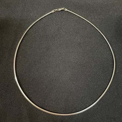  Sterling Silver 925 Omega Chain Necklace ~40cm