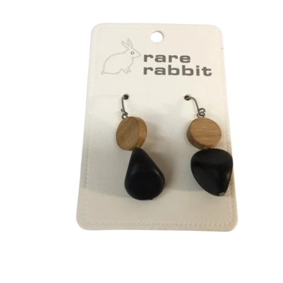  Rare Rabbit Wooden Earrings