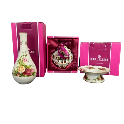 Royal Albert Set of 3 Ornaments in Boxes