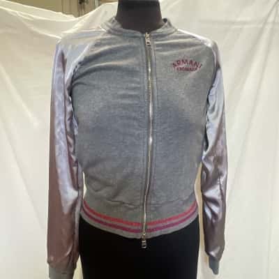 Armani Exchange Size S Bomber Jacket Grey / Red 