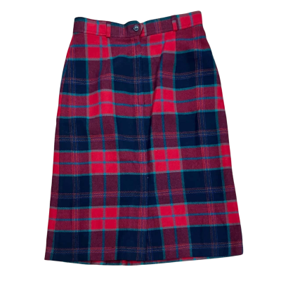 Vintage Dalkeith Melbourne Tartan Midi Skirt Size 14