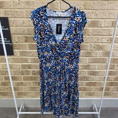 Capture Womens animal print wrap dress Size 12 