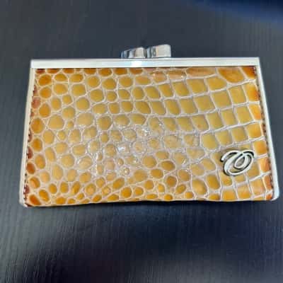 Vintage OROTON Sunset Leather Crocodile Print Purse (B24)