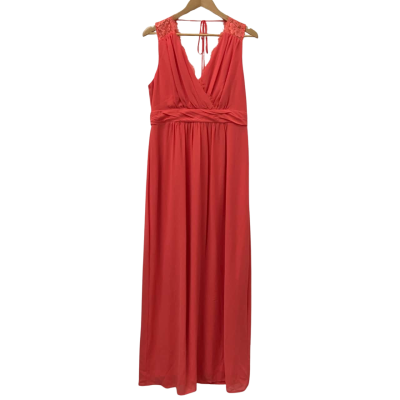 Review Womens  Size 14 Sleeveless Dress  Coral 