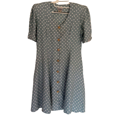 Vintage 80s-90s  Short Dress with Shoulder Pads.  Size 10 