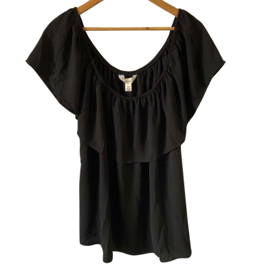 beme Womens  Size 24 Off-the-shoulder Top Black  