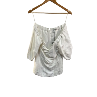 BNWT Country Road Womens  Size 12 White Ruffle Sleeve Shirt RRP $159