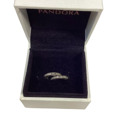 Pandora Pavé Heart Hoop Earrings