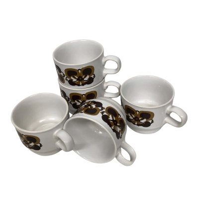 Staffordshire Potteries Ltd Ironstone Cups x 5 - Made in England