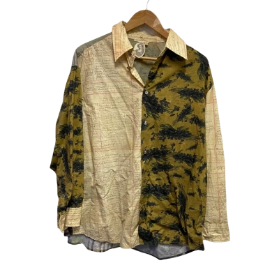 Circular by Maud Alice Dainty  Size S Long Sleeve Shirt Beige / Khaki / Multicoloured / Pattern 