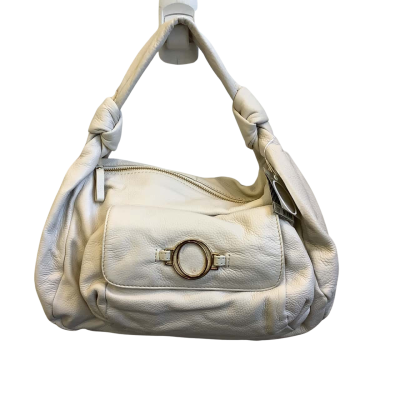 New - Oroton Womens Elemental Hobo Leather Handbag Ivory