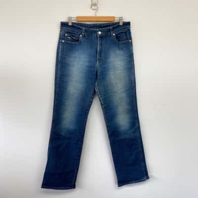 R.M. Williams Blue Straight Leg Jeans  Size 16