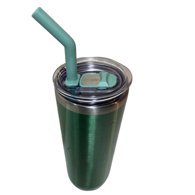 Smash Smoothie and Coffee Tumbler with Straw and lid, Sage Green, 650 ml Capacity