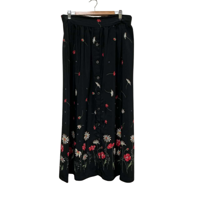 Alistair Buxton Vintage Womens Size 16 Black Skirt