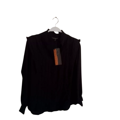 Liz Jordan Womens  Size 10 Black L/S Blouse