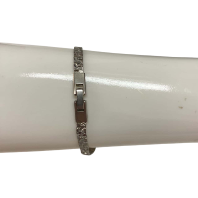  Womens Silver toned Tennis Bracelet  