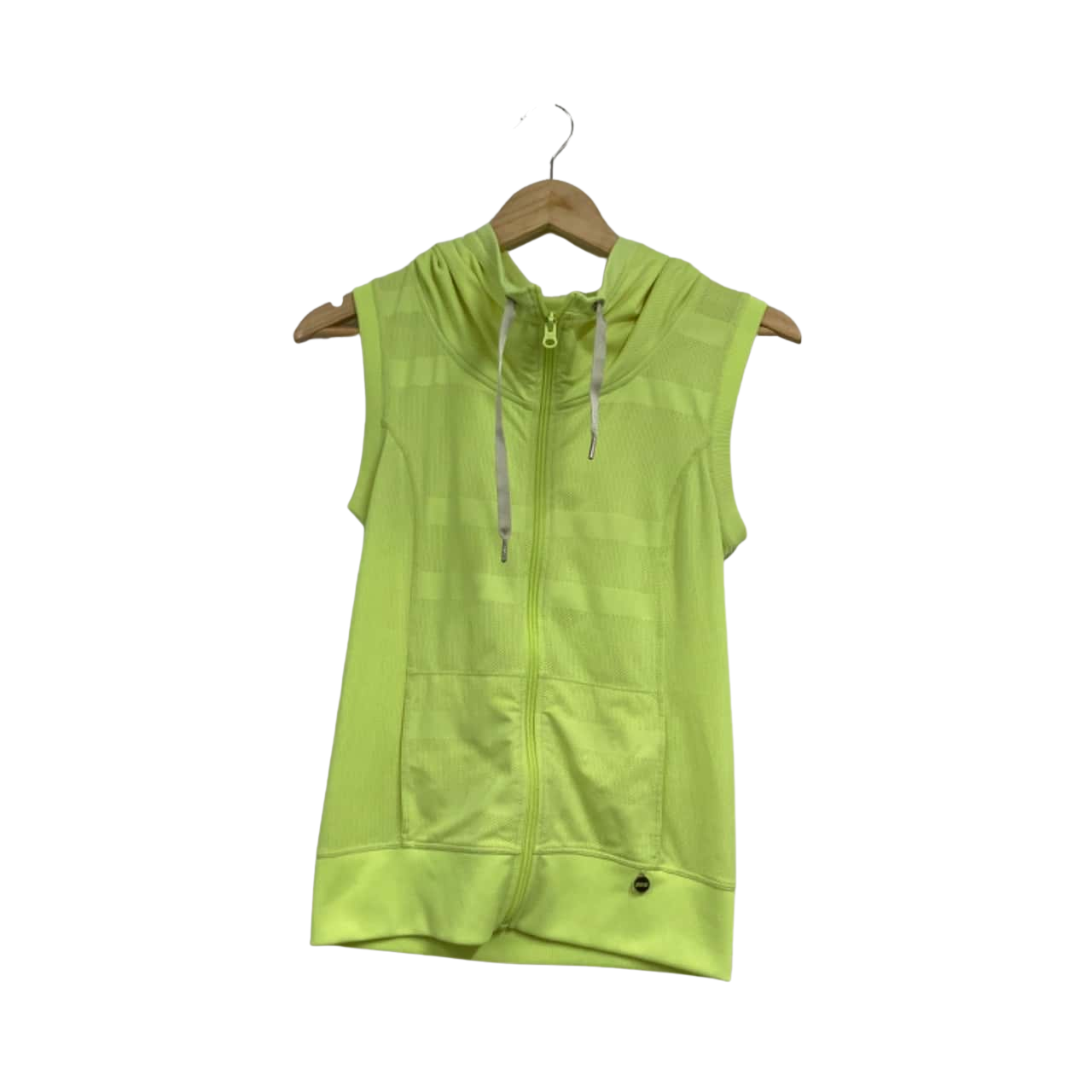 Lorna Jane Womens Sleeveless Zip Up Jacket Size XS Highlight Yellow(s)