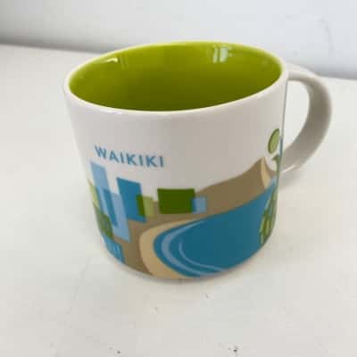 Starbucks Hawaii Waikiki You Are Here Coffee Global City Mug 14 Oz Cup Travel