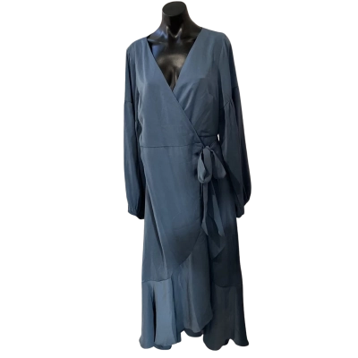 CHANCERY Womens  Size 14 Wrap Dress Blue 