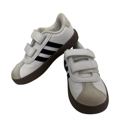 Adidas VL Court 3.0 Kids Velcro Sneakers White/Black – US 10K / EU 27